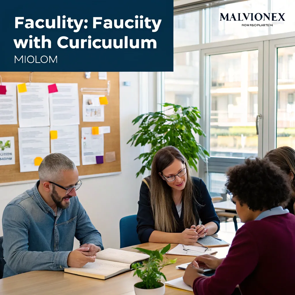 Faculty at MALVIONEX discussing curriculum